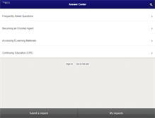 Tablet Screenshot of answers.phoenixtax.com